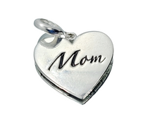 Load image into Gallery viewer, Mom Script Heart Dangle Charm
