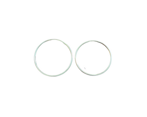 Yellow Gold Round Endless Hoop Earrings