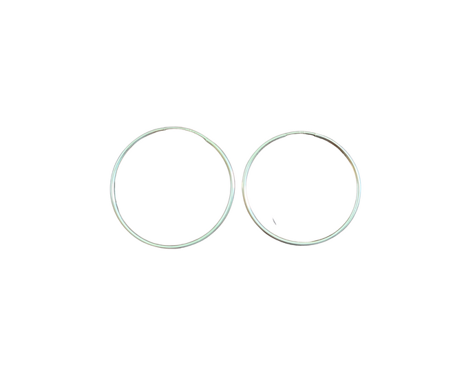 Yellow Gold Round Endless Hoop Earrings