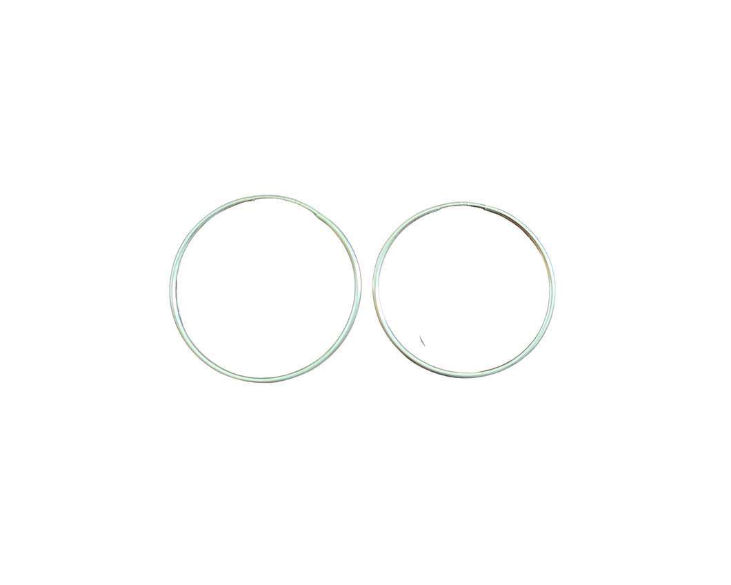 Yellow Gold Round Endless Hoop Earrings