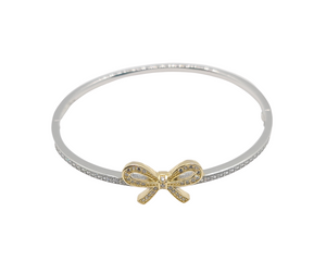 Sparkling Bow Cubic Zirconia Bracelet