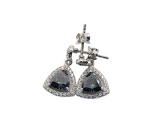 Load image into Gallery viewer, Sterling Silver Rhodium-Plated Stud Earring
