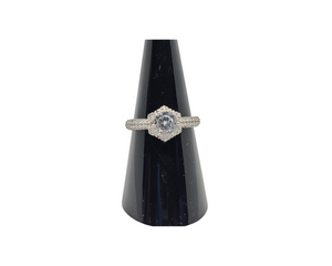 Cubic Zirconia Halo Ring