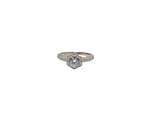 Cubic Zirconia Halo Ring