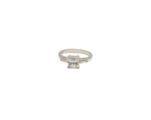 Load image into Gallery viewer, Sterling Silver Princess Cut Diamond Ring
