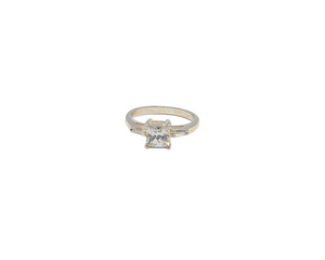 Sterling Silver Princess Cut Diamond Ring