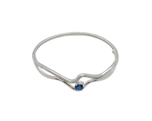 Blue Sapphire Bangle Bracelet