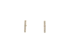 Charger l&#39;image dans la galerie, Sterling Silver with Gold Plated Bar Stud Earrings
