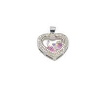 Load image into Gallery viewer, Sterling Silver Glass Heart Pendant
