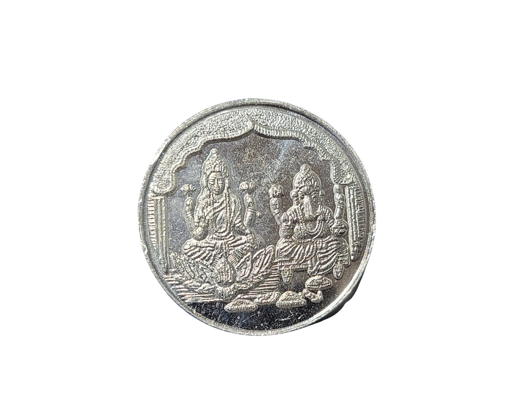 999 Silver Purity Coin Lakshmi + Ganesha 20 Grams