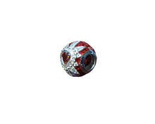 Load image into Gallery viewer, Murano Glass Sparkling Red Charms Bead
