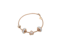 Load image into Gallery viewer, The Snake Chain Bracelet Set (rose gold-plated)
