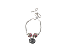 Load image into Gallery viewer, Slider Bracelet Set with Red Charm
