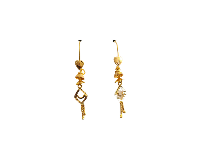 18K Yellow Gold Hooks Earrings