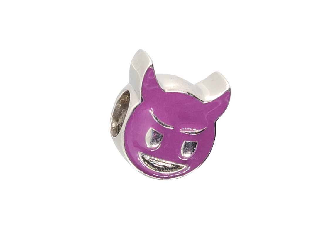 Devil Smiley charm