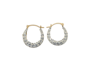 Yellow Gold Diamond Hoop Earrings