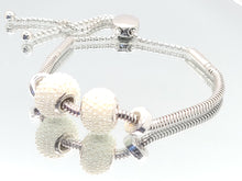 Load image into Gallery viewer, Pearl Charm Slider Bracelet Set
