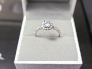 Sterling Silver Halo Ring