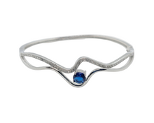 Load image into Gallery viewer, Blue Sapphire Bangle Bracelet
