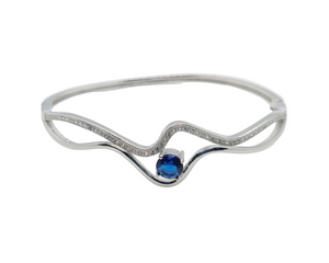 Blue Sapphire Bangle Bracelet