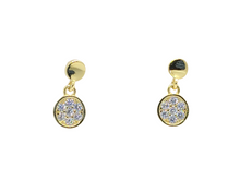 Load image into Gallery viewer, Sterling Silver Gold Plate Dangling Earrings
