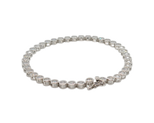 Load image into Gallery viewer, Sterling Silver with Round Cubic Zirconia Tennis Bracelet
