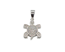 Load image into Gallery viewer, Turtle Pendant with Faceted Stones
