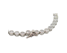 Load image into Gallery viewer, Sterling Silver with Round Cubic Zirconia Tennis Bracelet
