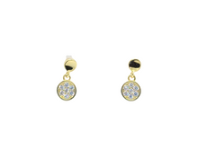 Load image into Gallery viewer, Sterling Silver Gold Plate Dangling Earrings
