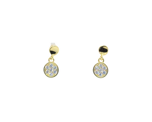 Sterling Silver Gold Plate Dangling Earrings