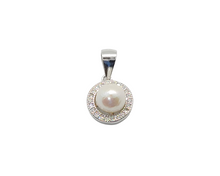 Load image into Gallery viewer, Pearl Pendant with Stone
