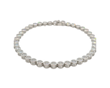 Load image into Gallery viewer, Sterling Silver with Round Cubic Zirconia Tennis Bracelet
