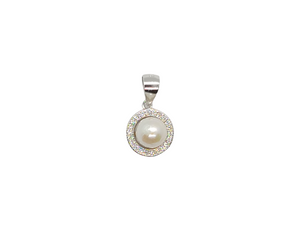 Pearl Pendant with Stone