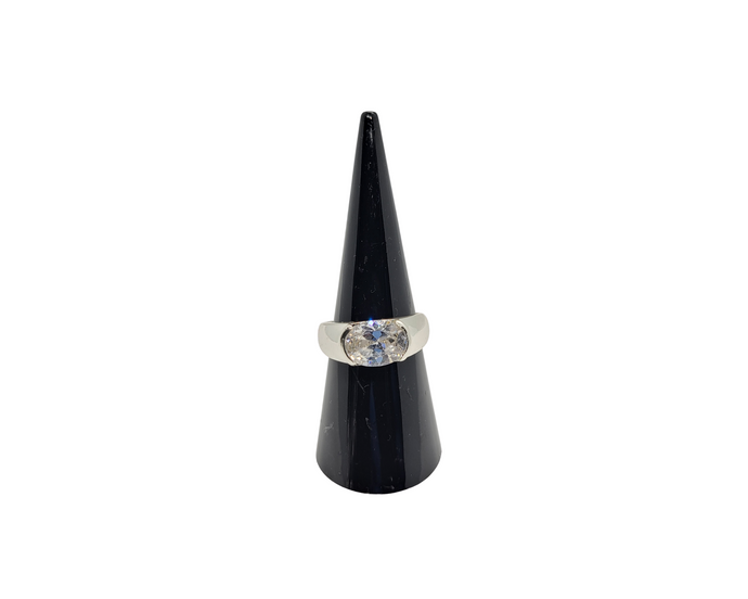 Cubic Zirconia Oval Stone Ring