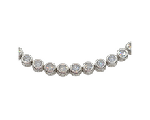 Load image into Gallery viewer, Sterling Silver with Round Cubic Zirconia Tennis Bracelet
