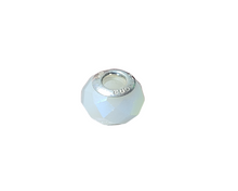 Load image into Gallery viewer, Faceted White Glass Charm
