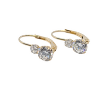 Load image into Gallery viewer, Yellow Gold Cubic Zirconia Earrings
