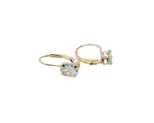 Load image into Gallery viewer, Yellow Gold Aquamarine Earrings
