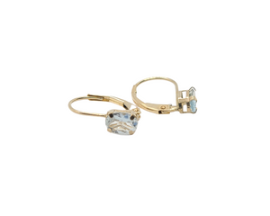 Yellow Gold Aquamarine Earrings