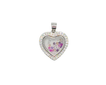 Load image into Gallery viewer, Sterling Silver Glass Heart Pendant
