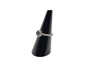 Sterling Silver Quartz Stone Ring