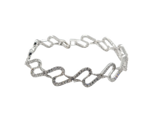 Sterling Silver with Cubic Zirconia Bracelet