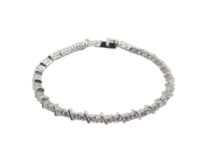 Sterling Silver Zirconia Tennis Bracelet