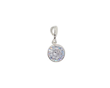 Load image into Gallery viewer, Sterling Silver with Rhodium Stone Pendant
