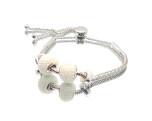 Load image into Gallery viewer, Pearl Charm Slider Bracelet Set
