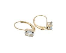 Load image into Gallery viewer, 10K Yellow Gold Aquamarine Earrings
