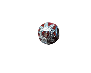 Murano Glass Sparkling Red Charms Bead