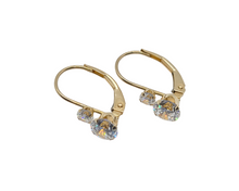 Charger l&#39;image dans la galerie, Yellow Gold Cubic Zirconia Earrings
