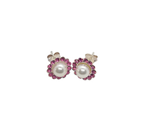 Charger l&#39;image dans la galerie, Swarovski Pearl &quot;October Rose&quot; Birthstone Earring
