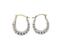 Load image into Gallery viewer, Yellow Gold Diamond Hoop Earrings
